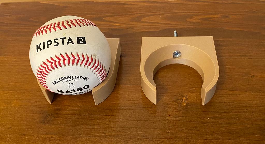 Baseball wall holder 3d model