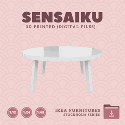 Miniature Replica 02. STOCKHOLM 2025 Coffee Table for Miniature Dollhouse - IKEA - 3D Print Instant 3d model