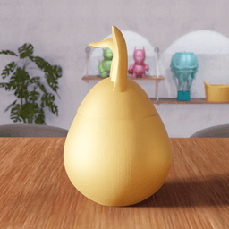 Easter Bunny Jar - Rabbit Decorative Container 3d model