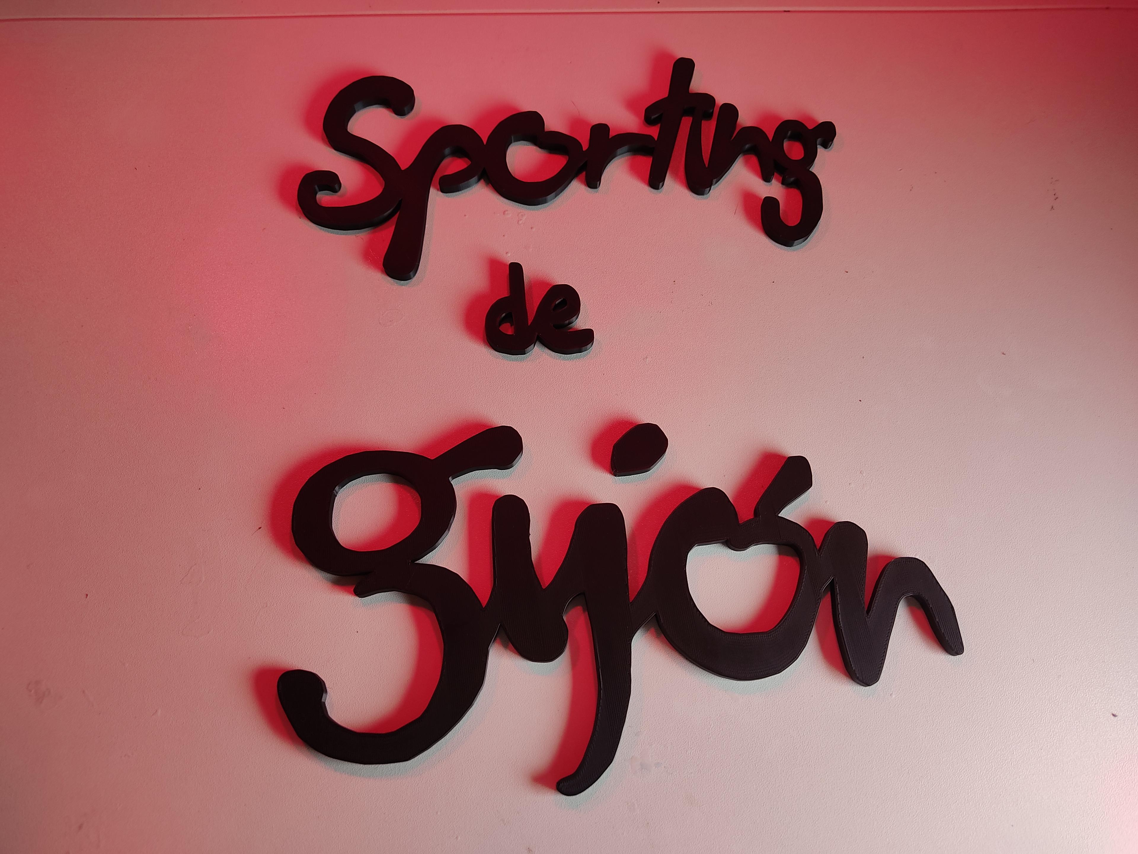 Sporting de Gijón 2D wallart 3d model