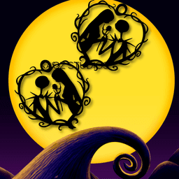 jack and sally earrings nightmare before christmas decor 3d model