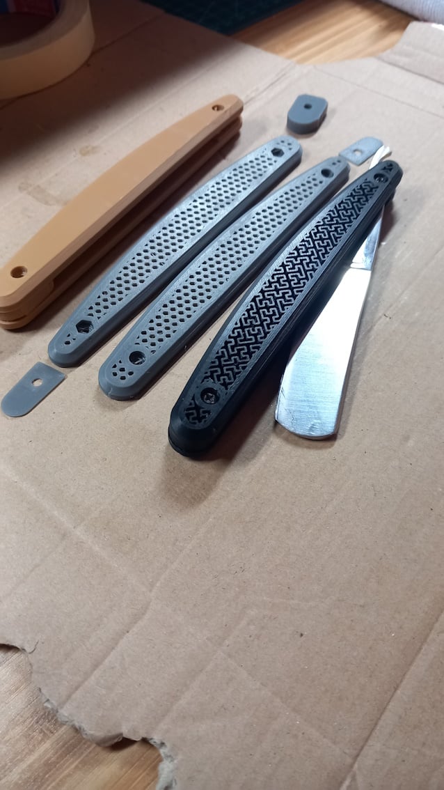 Replacement Straight Razor Handle Kit 3d model