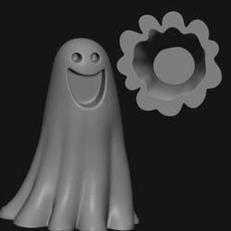 Cute Ghost Set G2 (EASY PRINT) 3d model