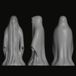 Cute Ghost Set G2 (EASY PRINT) 3d model