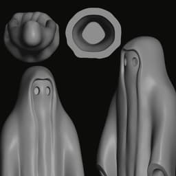 Cute Ghost Set G2 (EASY PRINT) 3d model