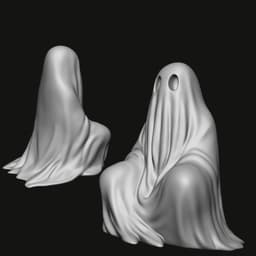 Cute Ghost Set G2 (EASY PRINT) 3d model