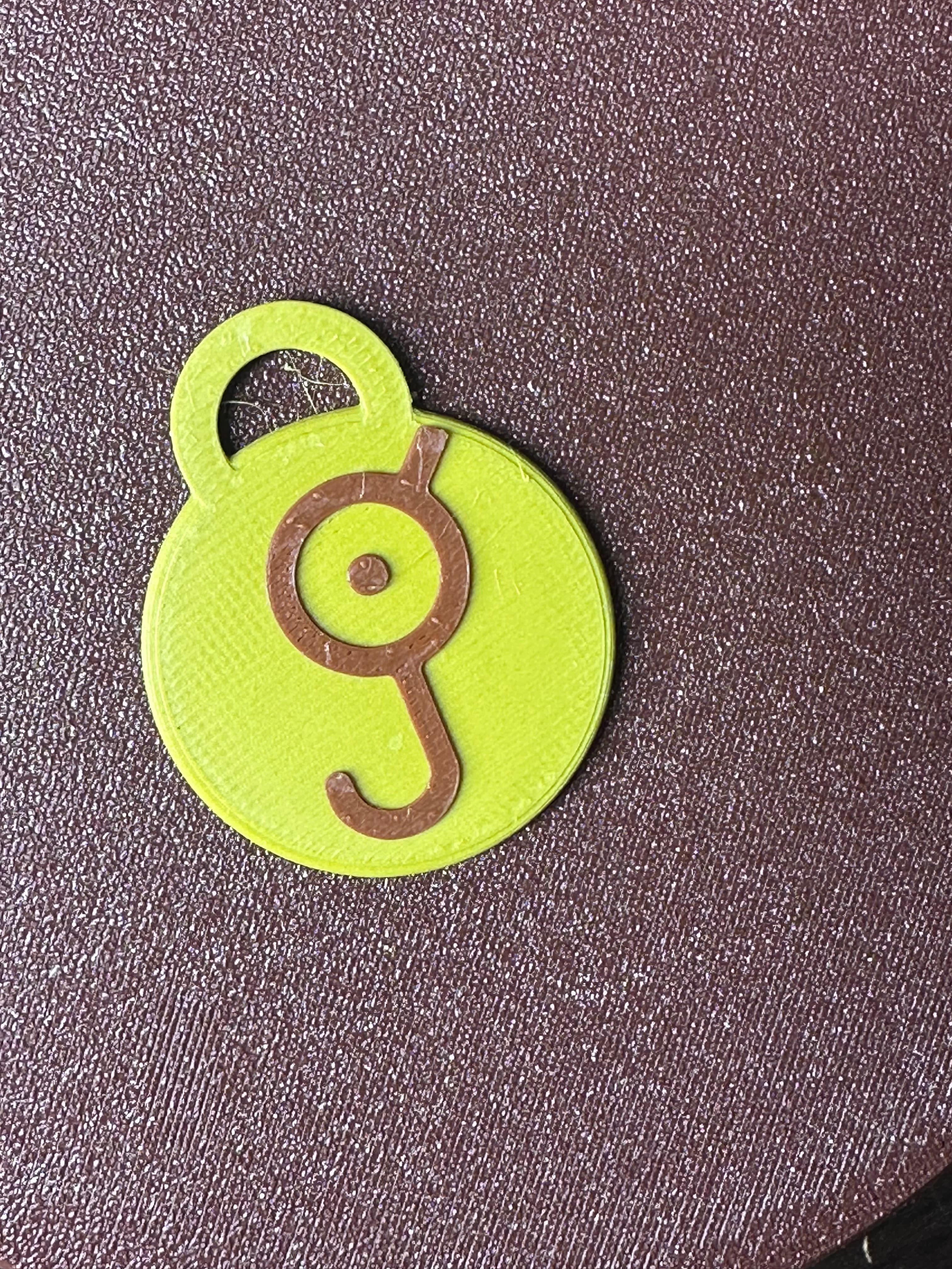 POKEMON UNOWN MMU KEYCHAIN OR BAG PULL “J” 3d model
