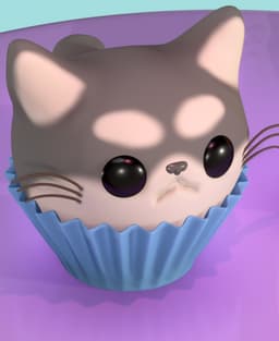 Cat cupcake.stl 3d model