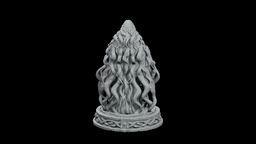Three-Lantern Fate Mother STL - Mythic Oracle Goddess Statue 3d model