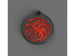 House Targaryen Keychain 3d model