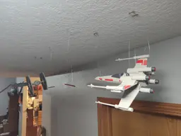 Epic space battle down our hallway between the X Wing, Tie Fighter, and the Millennium Falcon! 3d model