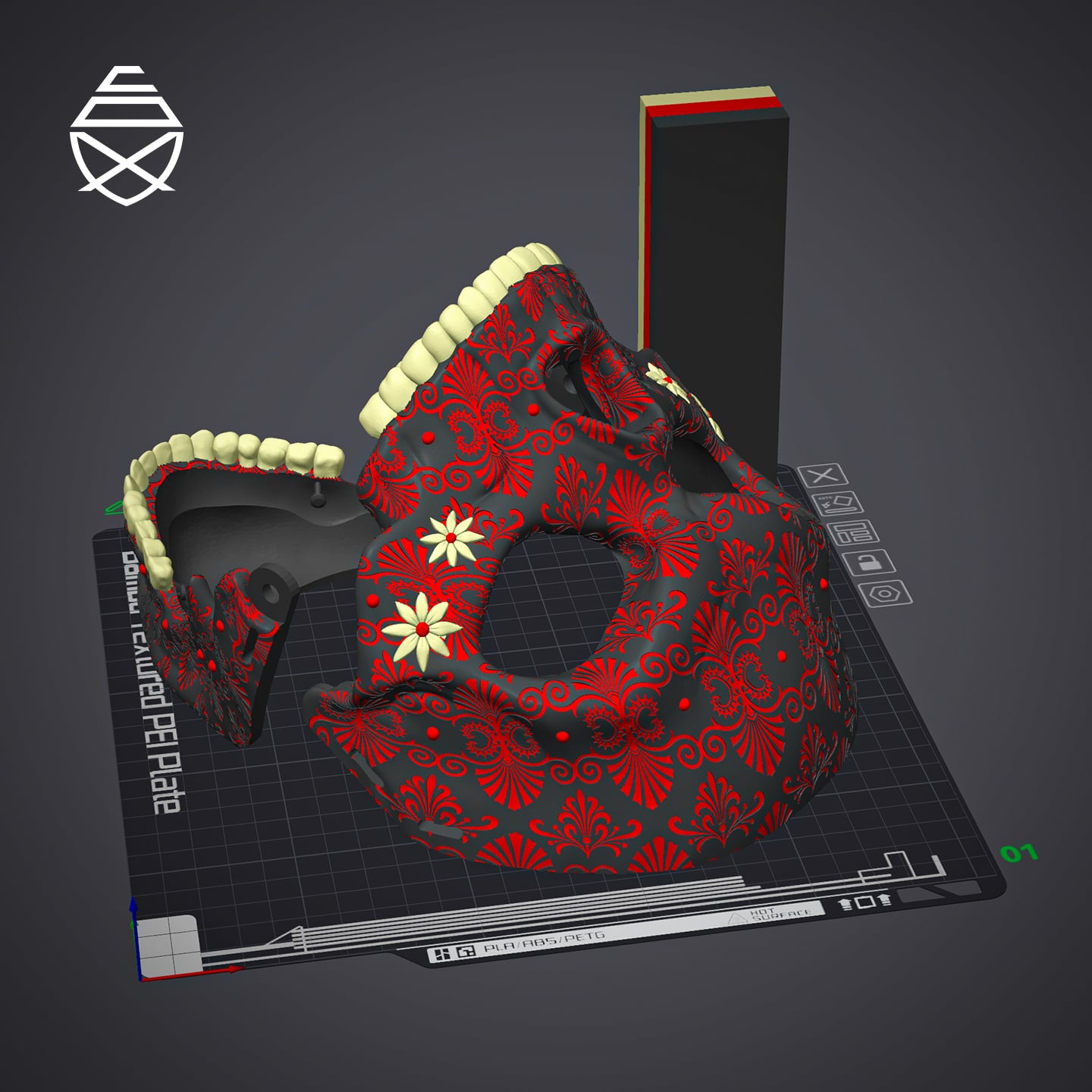 Catrina Skull Mask 3d model
