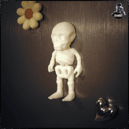 Flexi Skeleton - magnetic - Keychain - Stand on its feet 3d model