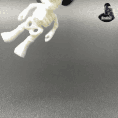 Flexi Skeleton - magnetic - Keychain - Stand on its feet 3d model