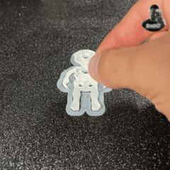 Flexi Skeleton - magnetic - Keychain - Stand on its feet 3d model