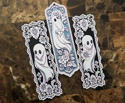Ornate Ghost Bookmarks 3 - Hueforge - 4 Colors 3d model