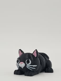 Snappy Cat - Articulated Snap-Flex Fidget (Loose Joints) 3d model