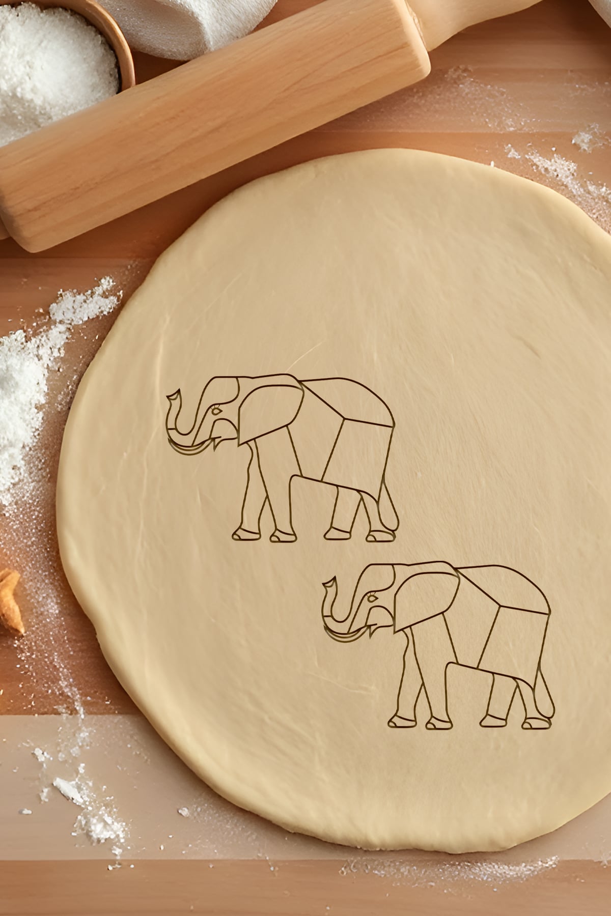 Elephant Cookie Cutter, Biscuit Cutter 3d model