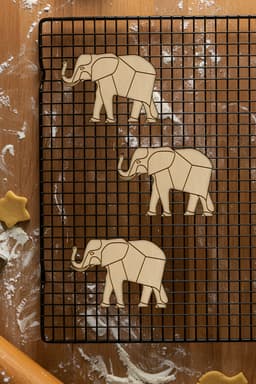 Elephant Cookie Cutter, Biscuit Cutter 3d model