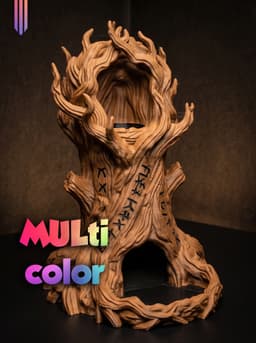 Enchanted Tree Dice Tower 3MF | Tabletop Gaming Multi-Color | FDM 3d model