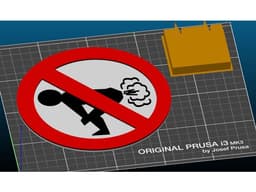 No Fart Sign - Multicolor ready 3d model