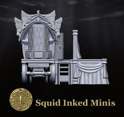 Traveling Caravan Wagon w/ Stage 3d model