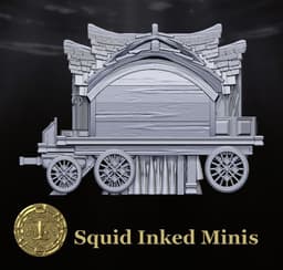 Traveling Caravan Wagon w/ Stage 3d model