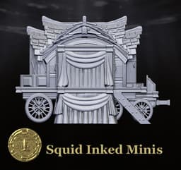 Traveling Caravan Wagon w/ Stage 3d model