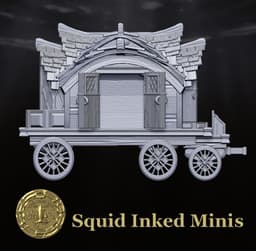 Traveling Caravan Wagon w/ Stage 3d model