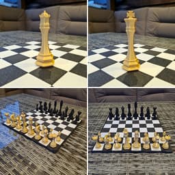 Chess pieces and board 3d model