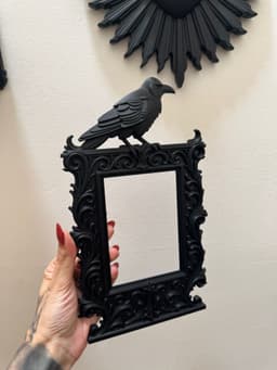 Gothic Raven Frame Ornate Decor for Dark Altars 3d model