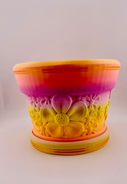 5 Petal Lots of Flowers Pot 3d model