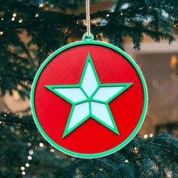 Christmas Star Tree Ornament 3d model