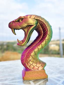 Serpent of Light β Snake Lamp & Statue 3d model