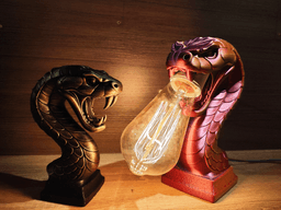 Serpent of Light β Snake Lamp & Statue 3d model