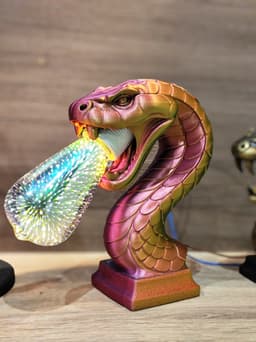 Serpent of Light β Snake Lamp & Statue 3d model