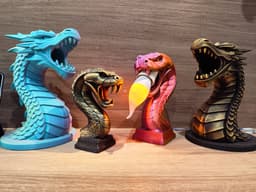 Serpent of Light β Snake Lamp & Statue 3d model