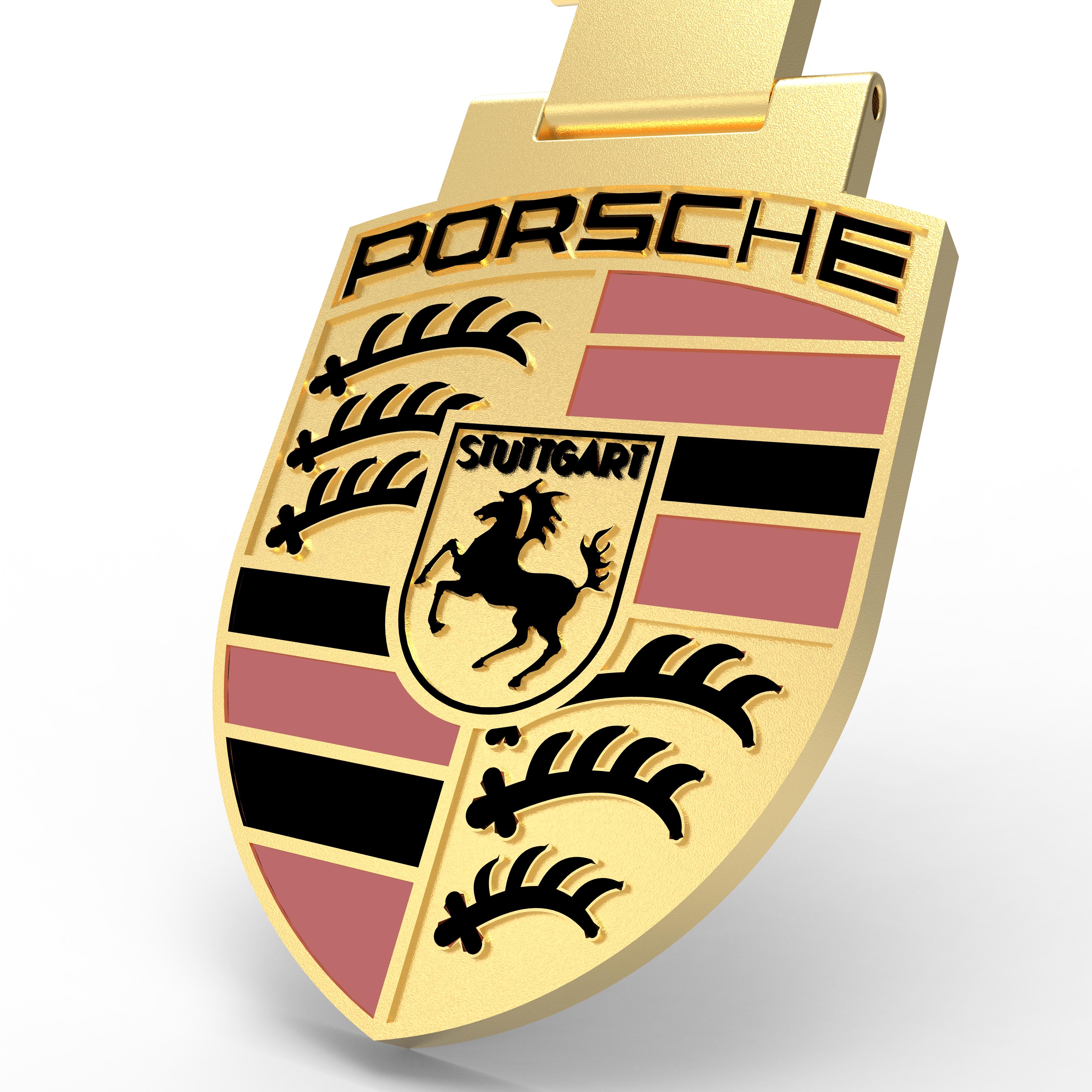 Porsche keychain  3d model