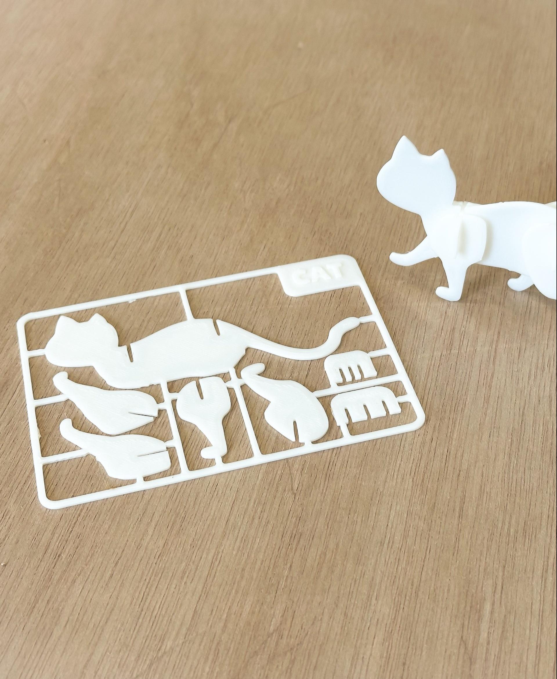 Cat Kit Card 02 (Print In Place) 3d model