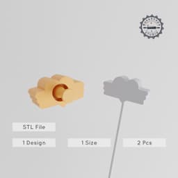 Love Badge Cake Pop Mold, Romantic Heart Emblem, 2-Piece Heart Insignia Set for 3D Printing PRODUCT_1229 3d model