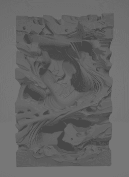 Fließende Pfade – Modulare Aquarium-Rückwand 3d model