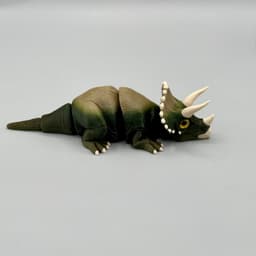 Baby Triceratops Hatchling Flexi / Optional 8mm glass eyes 3d model