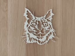 Cat 2D silhouette 3d model