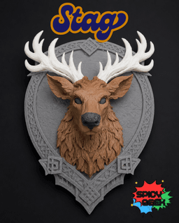 Stag Wall Plaque 3d model