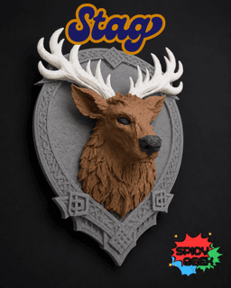 Stag Wall Plaque 3d model
