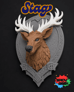 Stag Wall Plaque 3d model