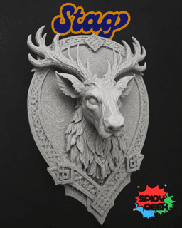 Stag Wall Plaque 3d model