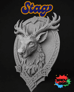 Stag Wall Plaque 3d model