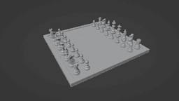 Chess board and pieces for 3D printing 3d model