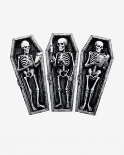Skeleton Coffin Bookmarks 3d model